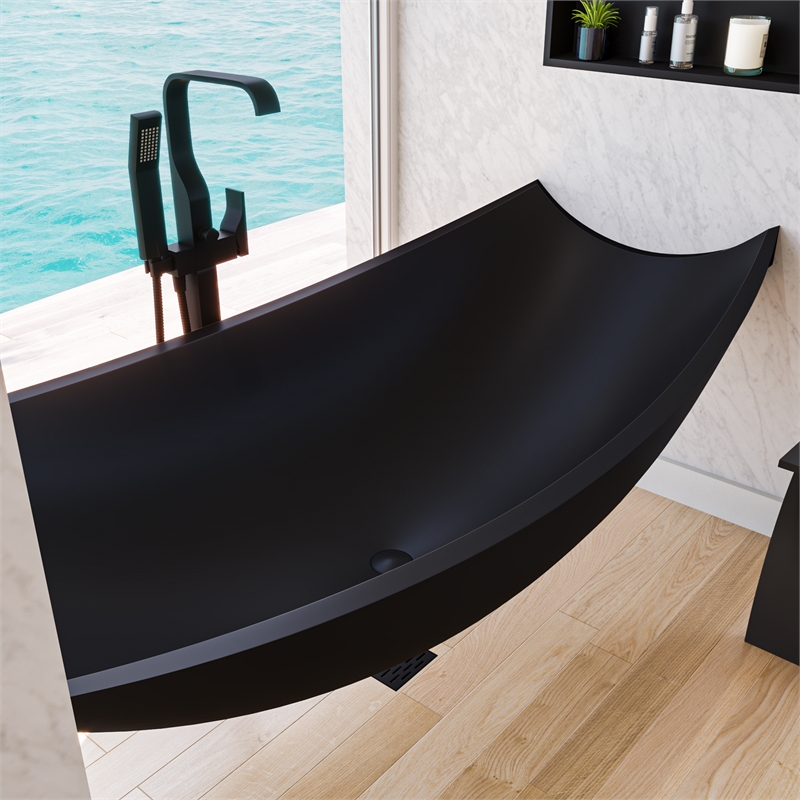 ALFI brand HammockTub2-BM Black Matte 71