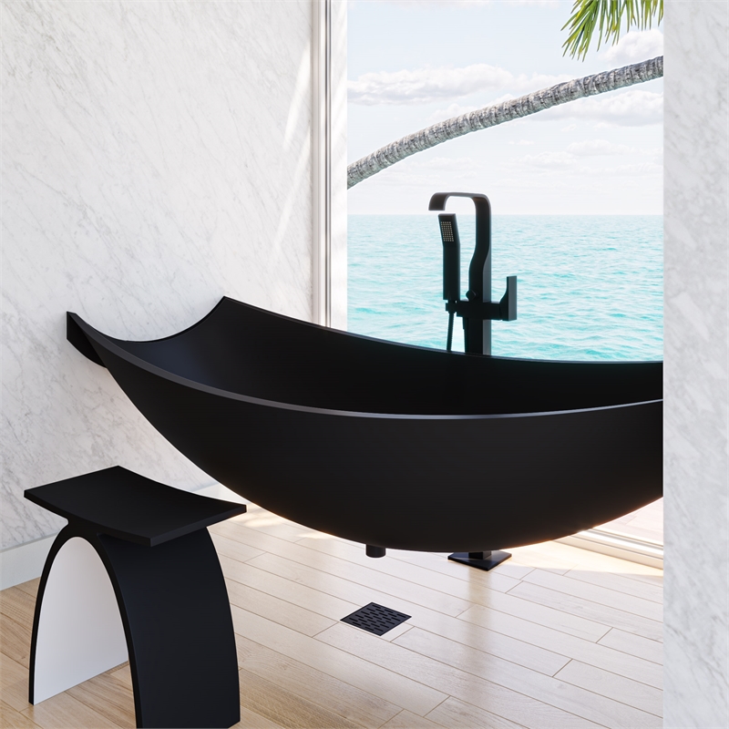 ALFI brand HammockTub2-BM Black Matte 71
