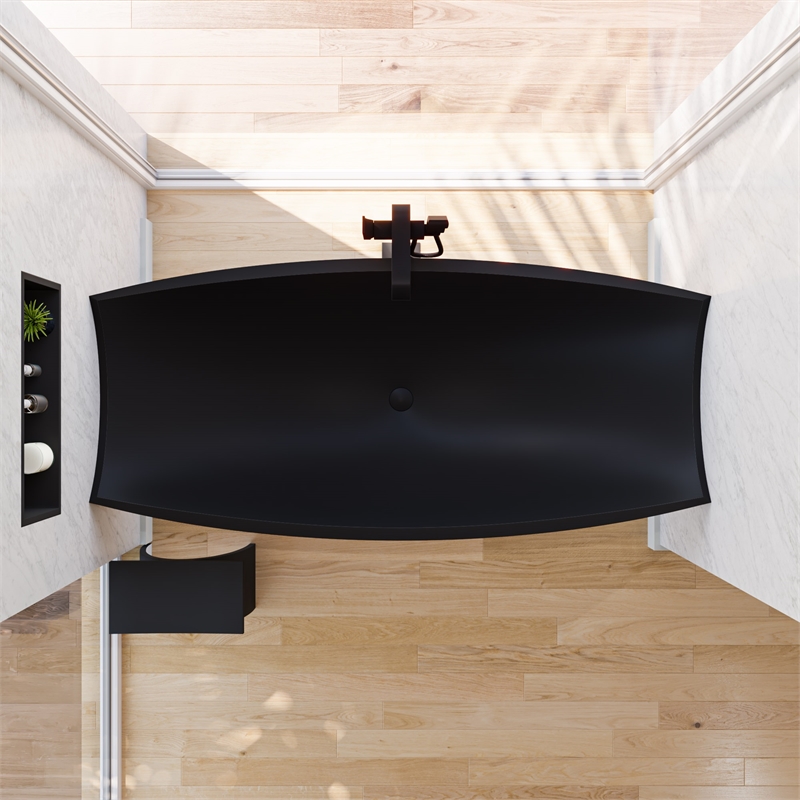 ALFI brand HammockTub2-BM Black Matte 71