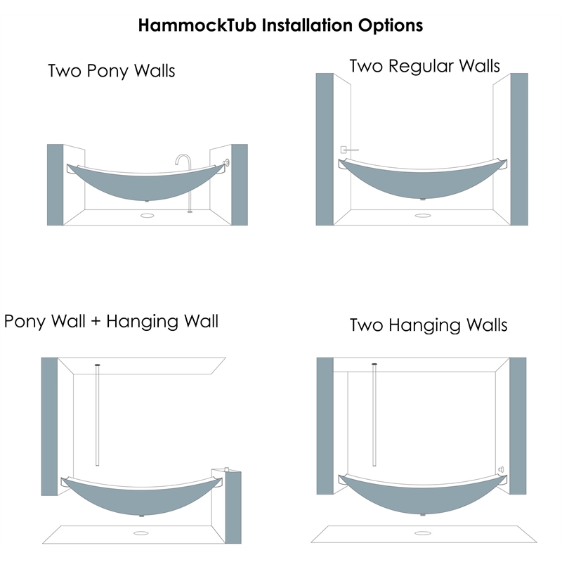 ALFI brand HammockTub2-WM White Matte 71