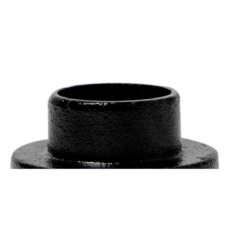 ALFI brand ABDB55CI Black Metal Shower Drain Base with Rubber Fitting