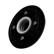 ALFI brand ABDB55CI Black Metal Shower Drain Base with Rubber Fitting
