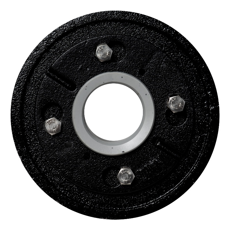 ALFI brand ABDB55CI Black Metal Shower Drain Base with Rubber Fitting
