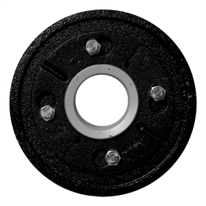 ALFI brand ABDB55CI Black Metal Shower Drain Base with Rubber Fitting