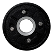 ALFI brand ABDB55CI Black Metal Shower Drain Base with Rubber Fitting