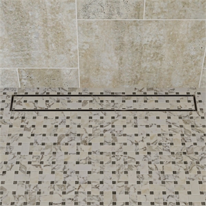 ALFI brand ABLD24A 24&quot Long Modern Stainless Steel Linear Shower Drain w/o Cover