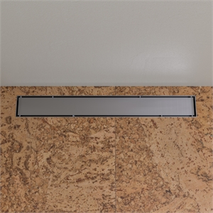 ALFI 24&quot Modern Brushed Stainless Steel Linear Shower Drain w/Solid Cover