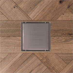 ALFI brand ABSD55B-BSS 5&quot x 5&quot Square Stainless Steel Shower Drain with Cover
