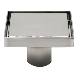 ALFI brand ABSD55B-BSS 5&quot x 5&quot Square Stainless Steel Shower Drain with Cover