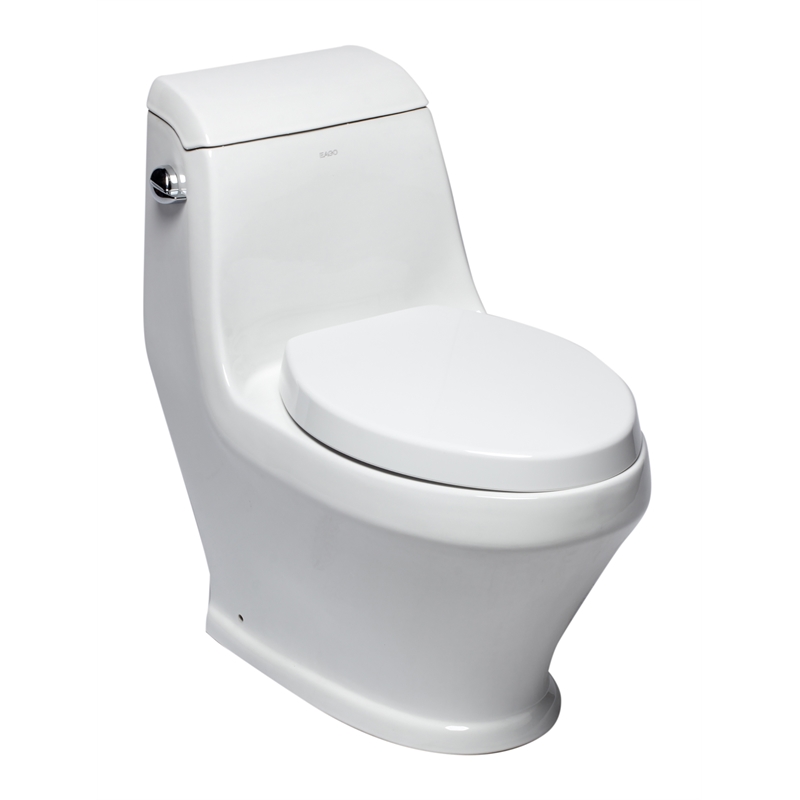 EAGO TB133 White Ceramic Single Flush One Piece Ceramic Toilet