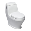 EAGO TB133 White Ceramic Single Flush One Piece Ceramic Toilet