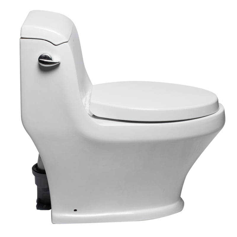 EAGO TB133 White Ceramic Single Flush One Piece Ceramic Toilet