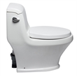 EAGO TB133 White Ceramic Single Flush One Piece Ceramic Toilet
