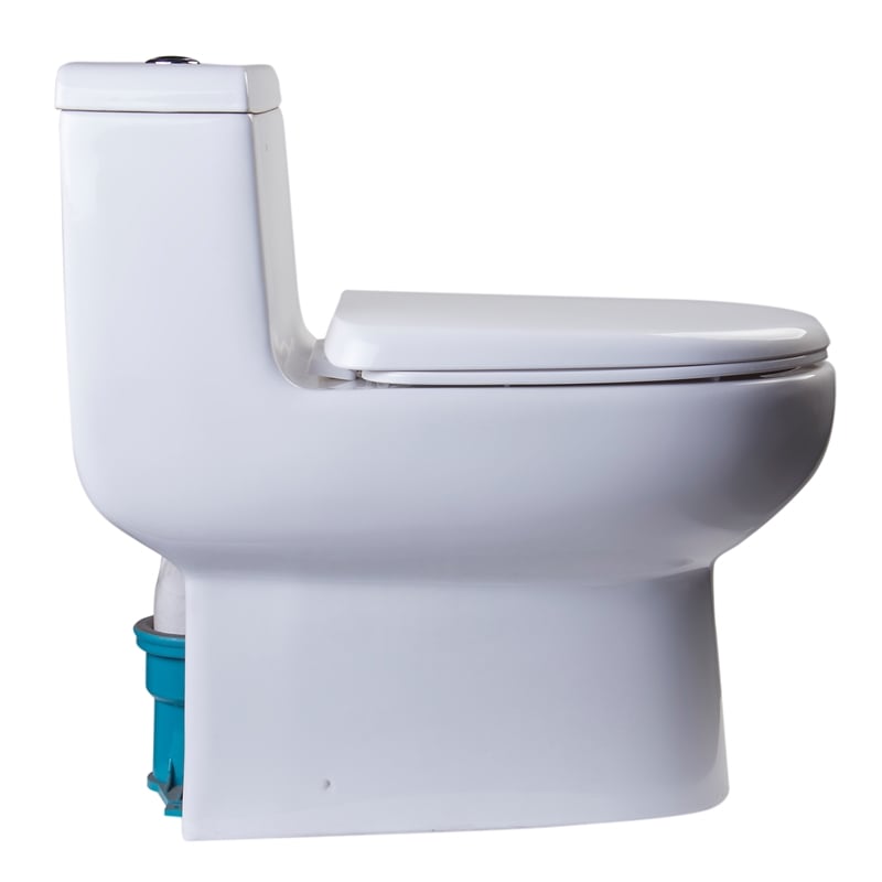 EAGO TB351 White Ceramic Dual Flush One Piece High Efficiency Ceramic Toilet