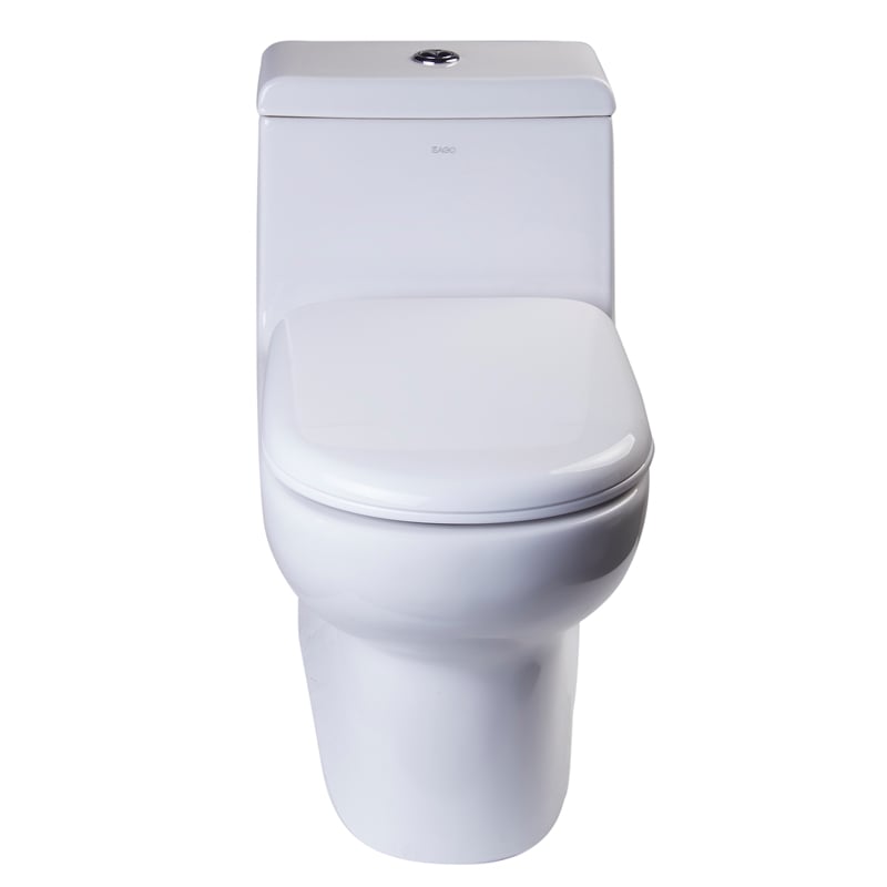 EAGO TB351 White Ceramic Dual Flush One Piece High Efficiency Ceramic Toilet
