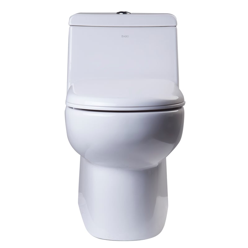 EAGO TB351 White Ceramic Dual Flush One Piece High Efficiency Ceramic Toilet