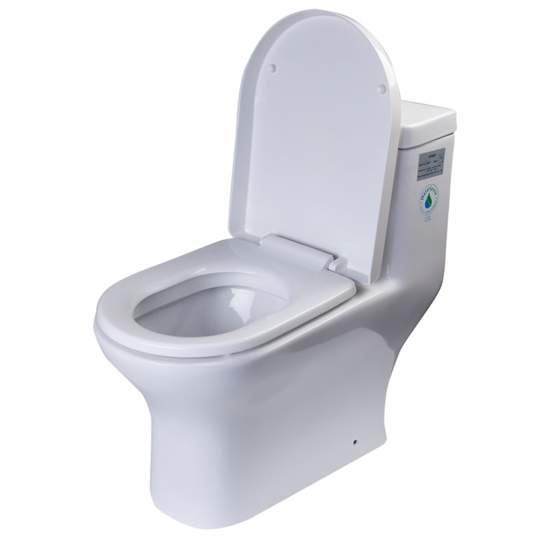 EAGO TB353 White Ceramic Dual Flush One Piece High Efficiency Ceramic Toilet
