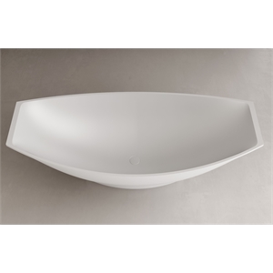 ALFI brand AB9991 White Matte 71&quot Solid Surface Resin Free Standing Hammock Style Bathtub