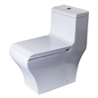 EAGO TB356 White Ceramic Dual Flush One Piece High Efficiency Ceramic Toilet