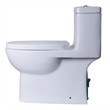 EAGO TB359 White Ceramic Dual Flush One Piece High Efficiency Ceramic Toilet