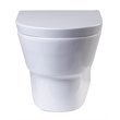 EAGO WD332 White Ceramic Round Modern Wall Mount Dual Flush Toilet Bowl