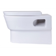 EAGO WD332 White Ceramic Round Modern Wall Mount Dual Flush Toilet Bowl