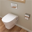 EAGO WD332 White Ceramic Round Modern Wall Mount Dual Flush Toilet Bowl
