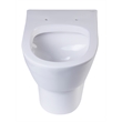 EAGO WD332 White Ceramic Round Modern Wall Mount Dual Flush Toilet Bowl