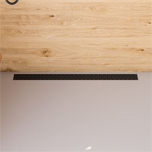 ALFI brand ABLD47C-BM 47&quot Black Matte Stainless Steel Linear Shower Drain with Groove Holes