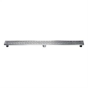 ALFI brand ABLD47C-BSS 47&quot Stainless Steel Linear Shower Drain with Groove Holes