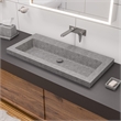 ALFI brand ABCO7055 Solid Concrete Gray Matte Cap Bathroom Sink Drain