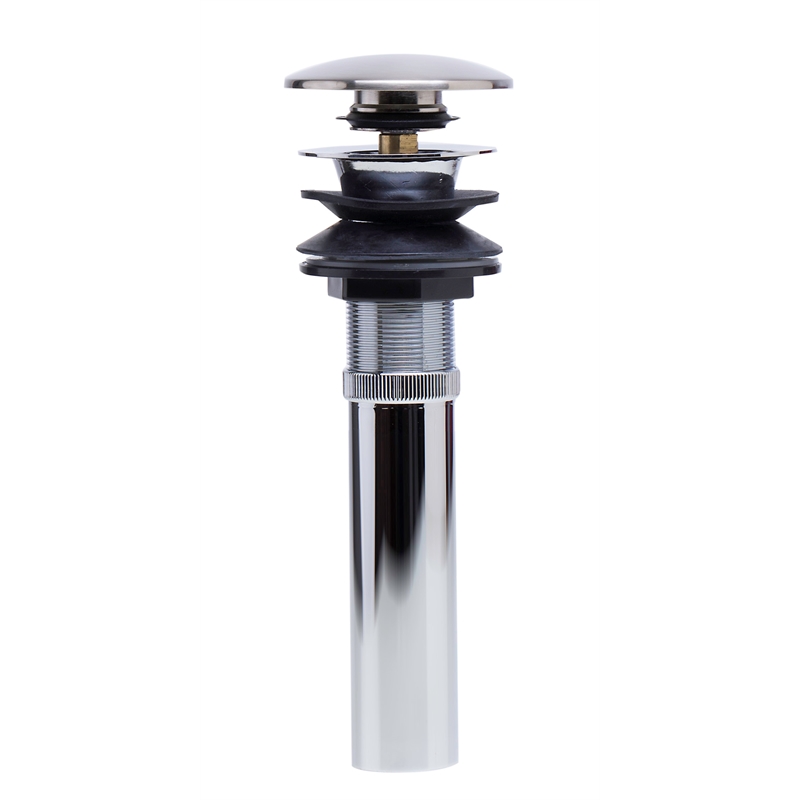 ALFI brand AB9056-BN Brushed Nickel Pop Up Drain for Bathroom Sink with Overflow