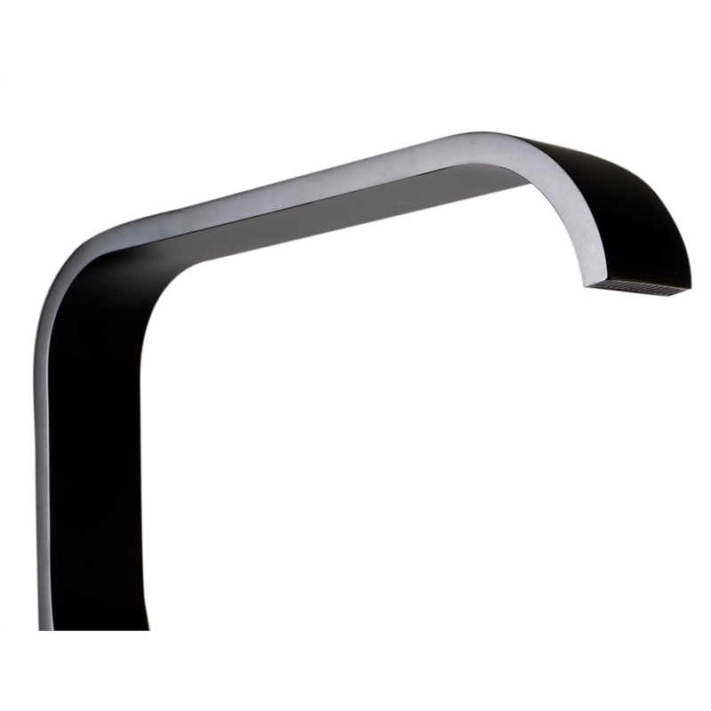 ALFI brand AB2180-BM Black Floor Mount Tub Filler Mixer w Hand Held Shower Head