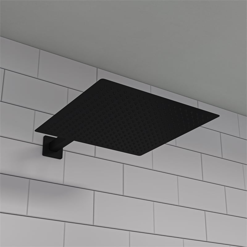 ALFI brand RAIN16S-BM Matte Black Stainless Steel 16