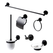 ALFI brand AB9513-BM Black Matte 6 Piece Bath Accessory Set