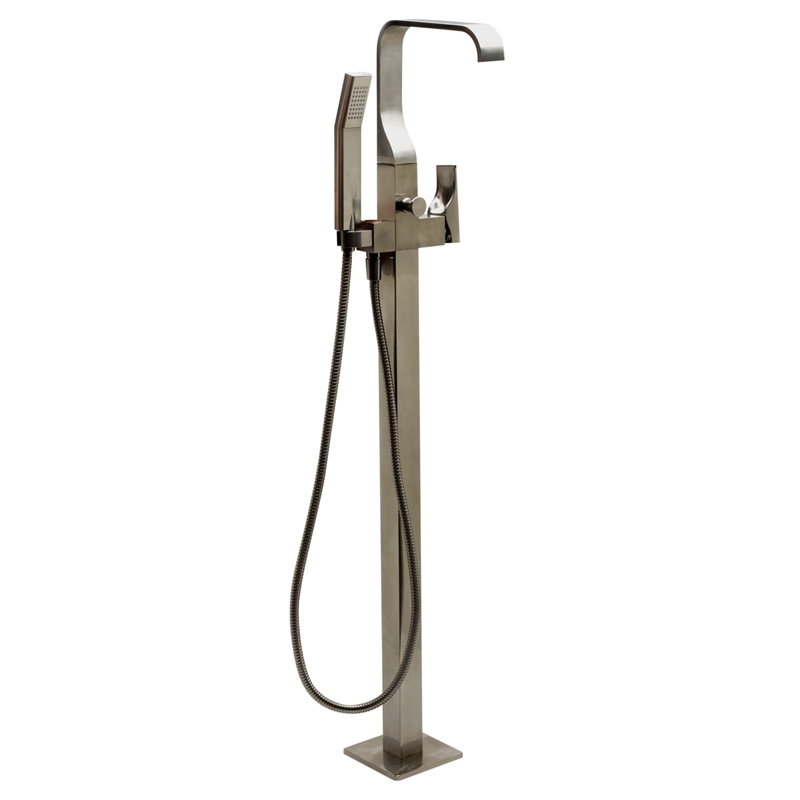 ALFI brand AB2180-BN Brushed Nickel Tub Filler Mixer w Hand Held Shower Head