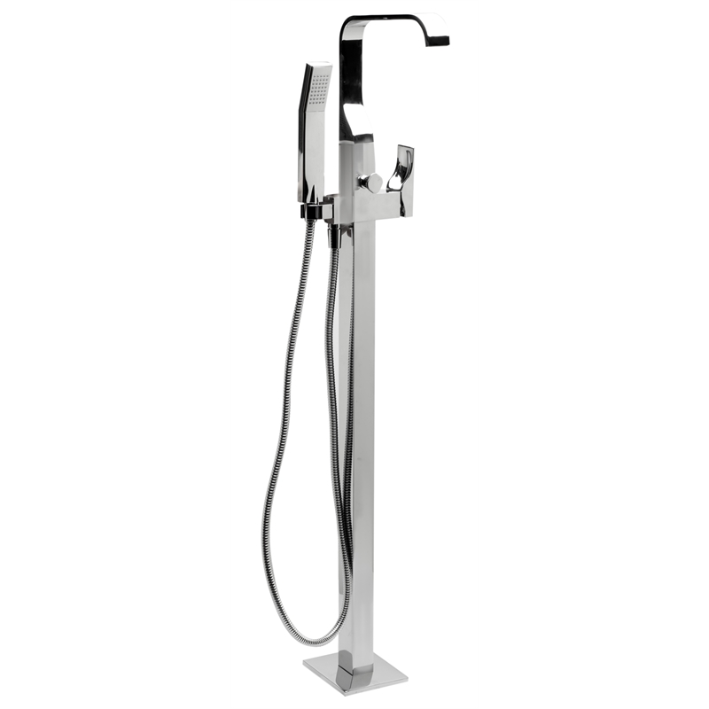 ALFI brand AB2180-PC Polished Chrome Tub Filler Mixer w Hand Held Shower Head