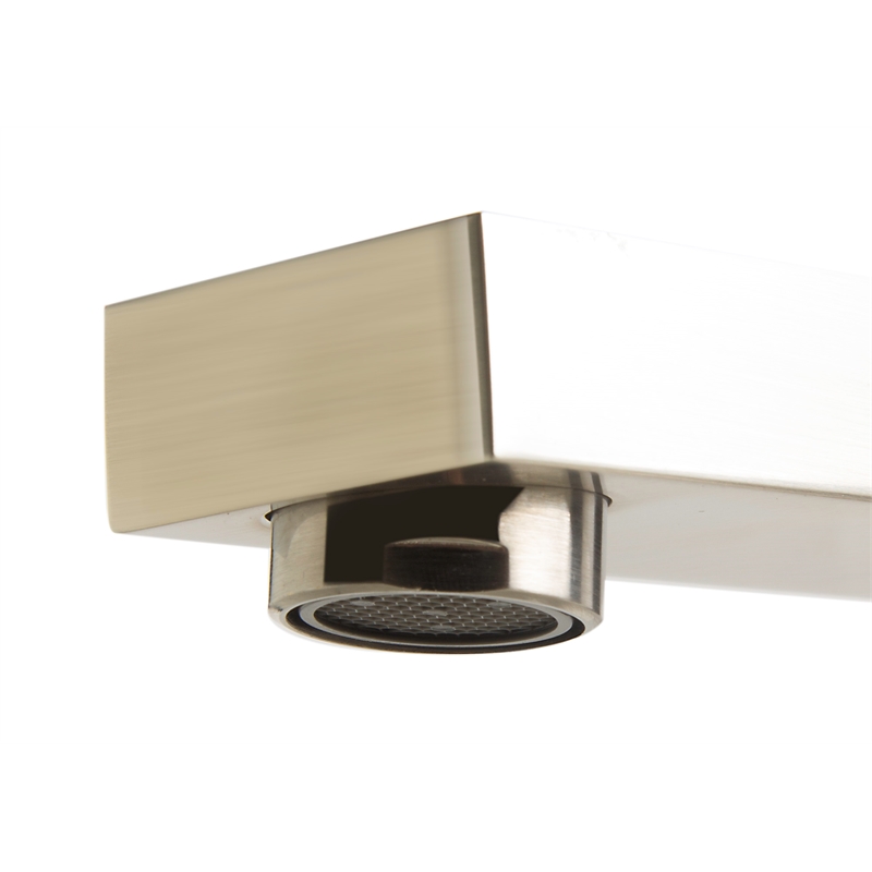 ALFI brand AB2322-BN Gray Metal Tub Filler and Square Hand Held Shower Head