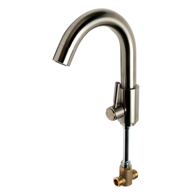 ALFI brand AB2503-BN Nickel Deck Mounted Tub Filler with Hand Held Showerhead