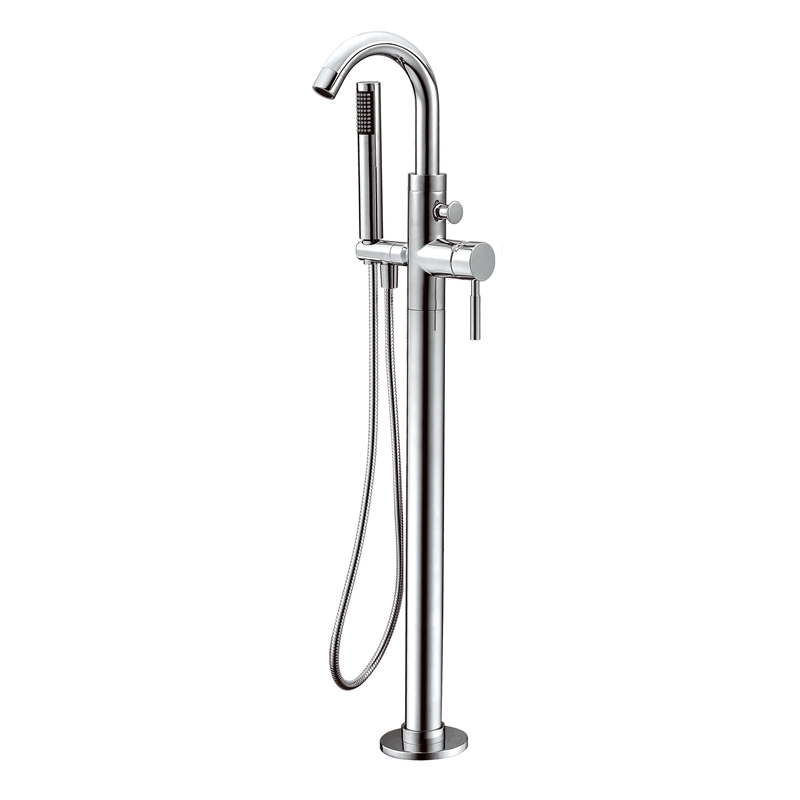 ALFI brand AB2534-PC Chrome Tub Filler Mixer w Hand Held Shower Head