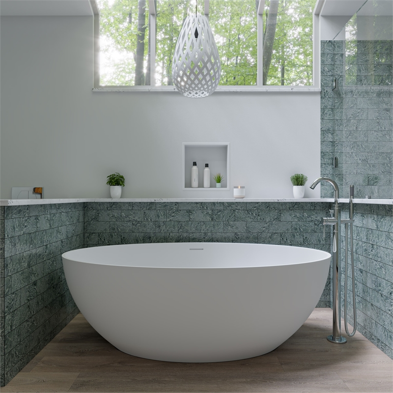 ALFI brand AB2534-PC Chrome Tub Filler Mixer w Hand Held Shower Head