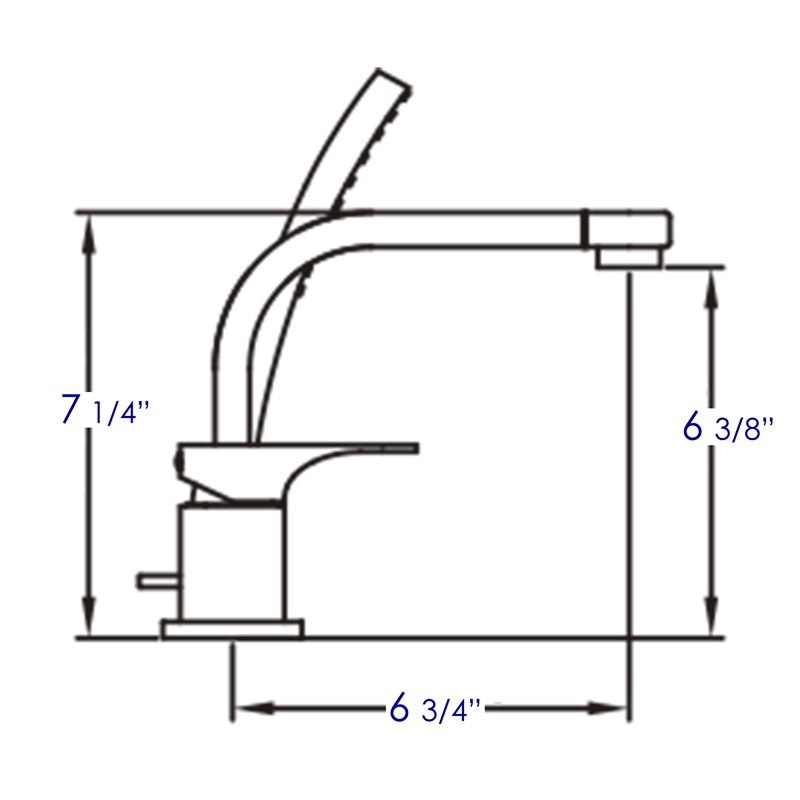 ALFI brand AB2703-PC Deck Mounted Tub Filler and Round Hand Held Shower Head