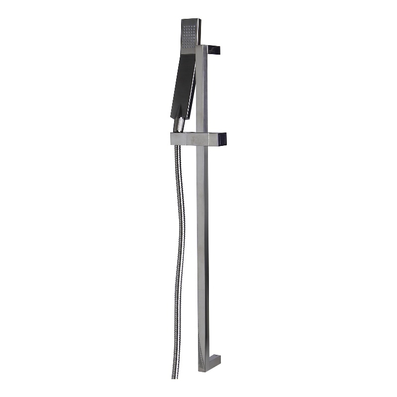 ALFI brand AB7606-BN Nickel Sliding Rail Hand Held Shower Head Set with Hose