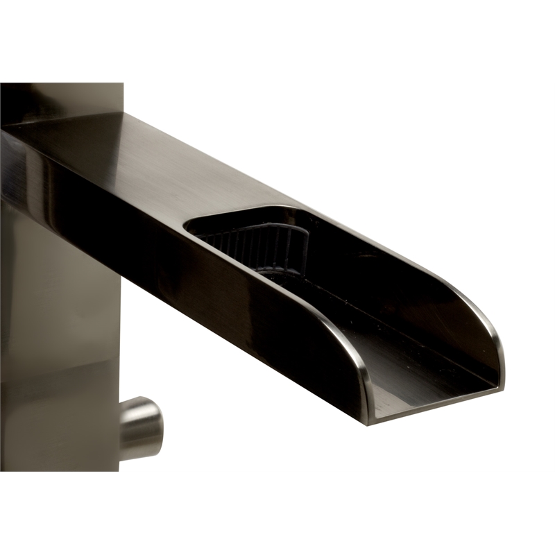 ALFI brand AB2843-BN Nickel Single Hole Floor Mounted Waterfall Tub Filler