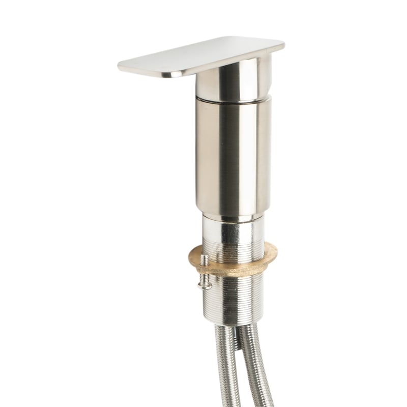 ALFI brand AB2879-BN Nickel Deck Mounted Tub Filler with Hand Held Showerhead