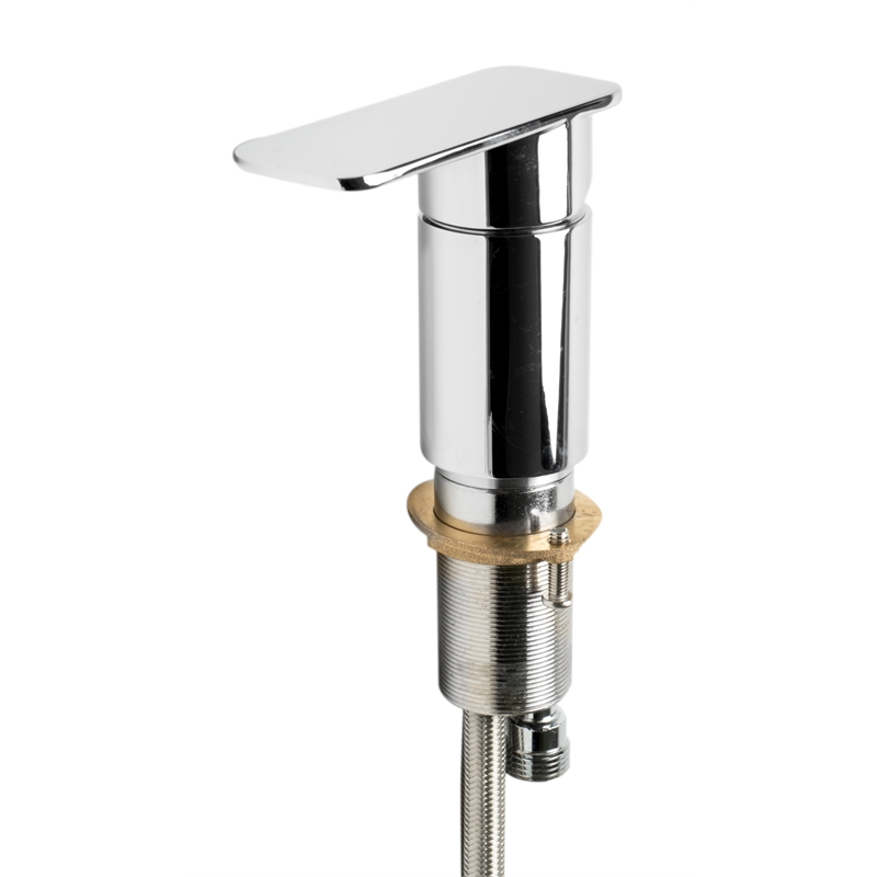ALFI brand AB2879-PC Chrome Deck Mounted Tub Filler with Hand Held Showerhead