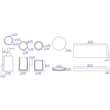 ALFI brand ABCO1001 5 Piece Solid Concrete Gray Matte Bathroom Accessory Set