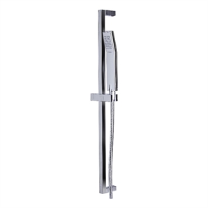 ALFI brand AB7606-PC Chrome Sliding Rail Hand Held Shower Head Set with Hose