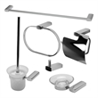 ALFI brand AB9503-PC Polished Chrome 6 Piece Matching Bathroom Accessory Set