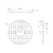 ALFI brand ABGR18R Round Stainless Steel Grid for ABF1818R